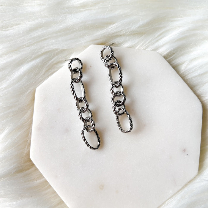 Charlotte Chain Link Earrings-Earrings-The Songbird Collection