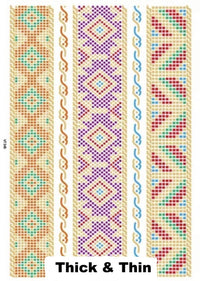 Colored Metallic Temporary Tattoos - 4 Designs of Lines and Stripes - The Songbird Collection 