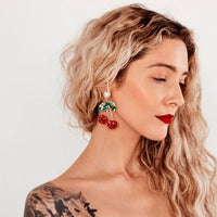 🍒 Cherry Bomb Earrings 🍒-Earrings-The Songbird Collection