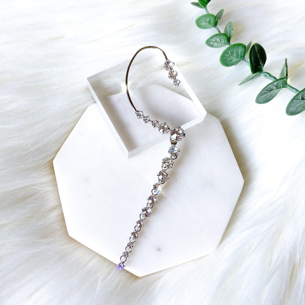 Crystal Cadence Ear Hook / Ear Cuff-Earrings-The Songbird Collection