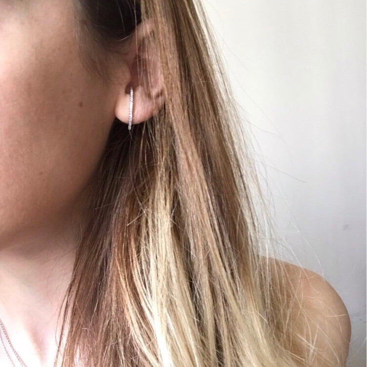Layla Earlobe Hugger Earrings 925 Sterling Silver - The Songbird Collection 
