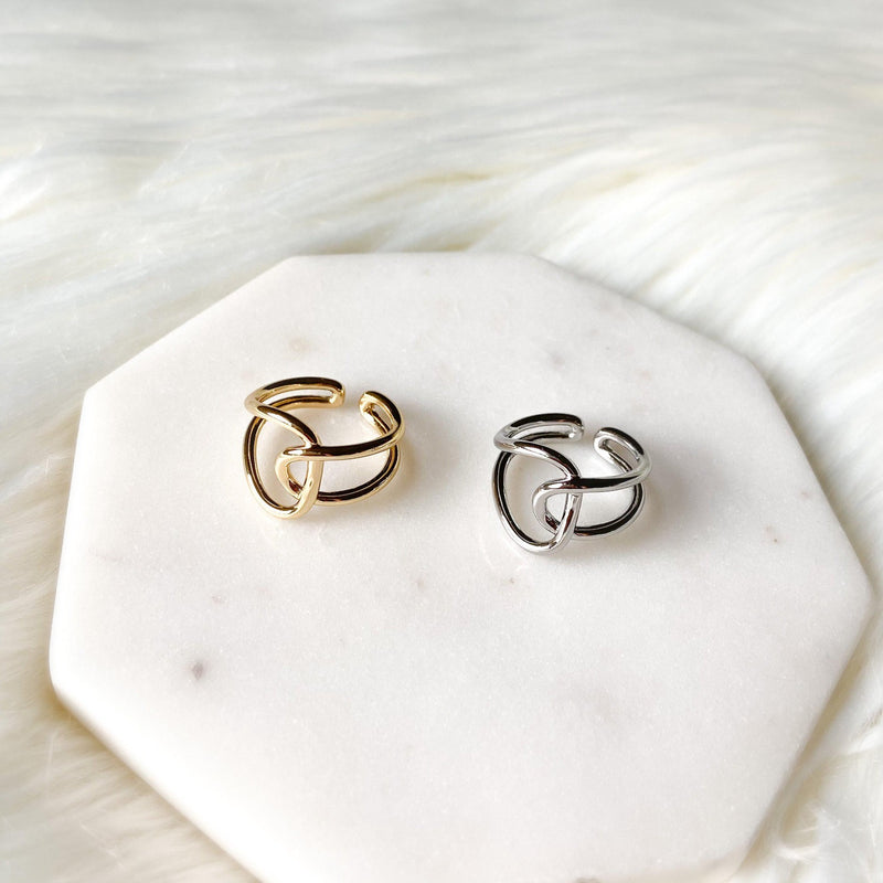 Kaitlyn 925 Silver Adjustable Ring-Rings-The Songbird Collection