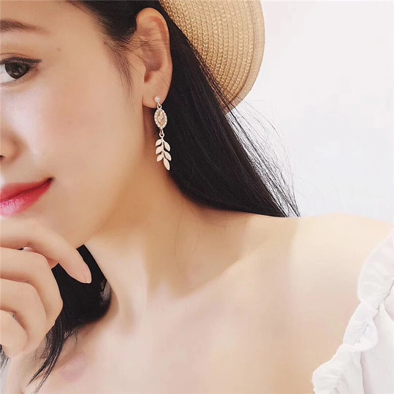 Amber Leaf Earrings - The Songbird Collection 