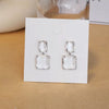 Squared Glass Gem Earrings - Now in SILVER too! - The Songbird Collection 
