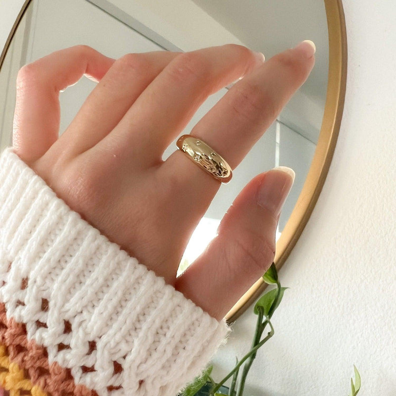 Starshine Chunky Dome Ring-Rings-The Songbird Collection