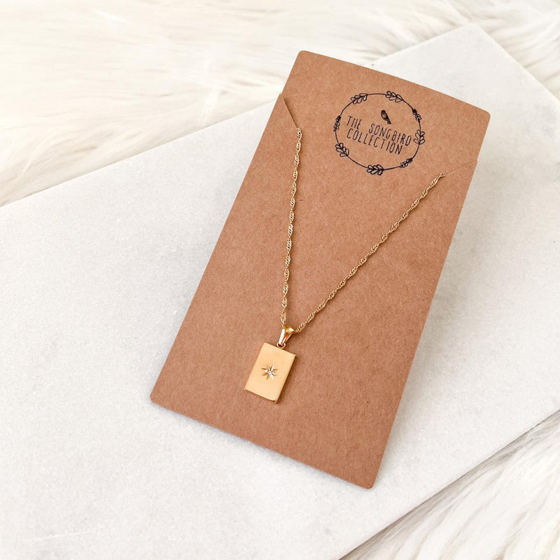 North Star Signet Necklace-Necklaces-The Songbird Collection