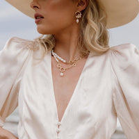 Amara Freshwater Pearl Necklace-Necklaces-The Songbird Collection