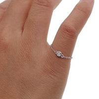 Lyra Solitare Sterling 925 Silver Ring - The Songbird Collection 