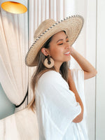 St. Tropez Statement Earrings - Brown & White! LOW STOCK! - The Songbird Collection 