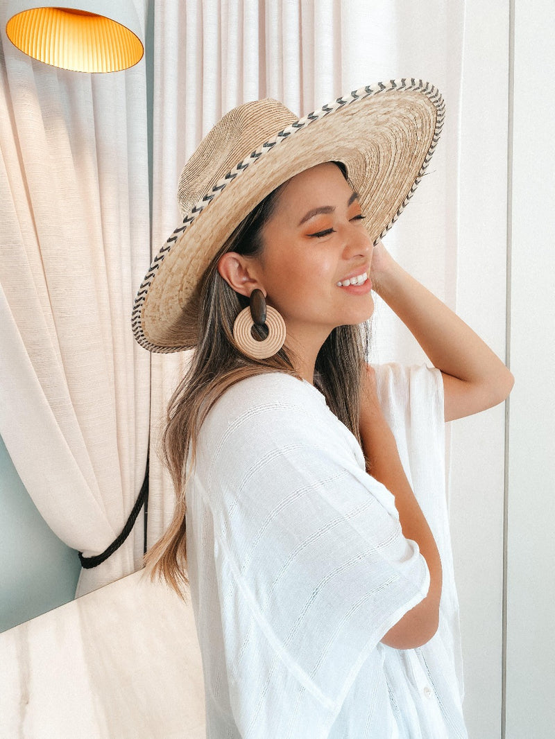 St. Tropez Statement Earrings - Brown & White! LOW STOCK! - The Songbird Collection 
