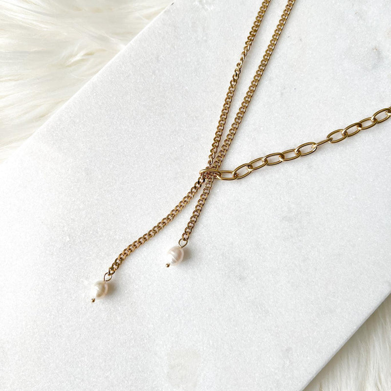 Anais Freshwater Pearl Necklace-Necklaces-The Songbird Collection