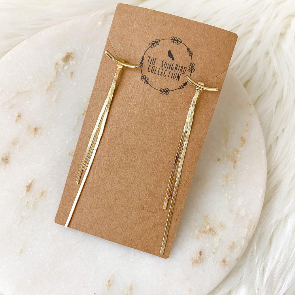 Aviyah Chain Ear Jackets-Earrings-The Songbird Collection
