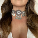Boho Flower Statement Choker - 4 Colors-Necklaces-The Songbird Collection