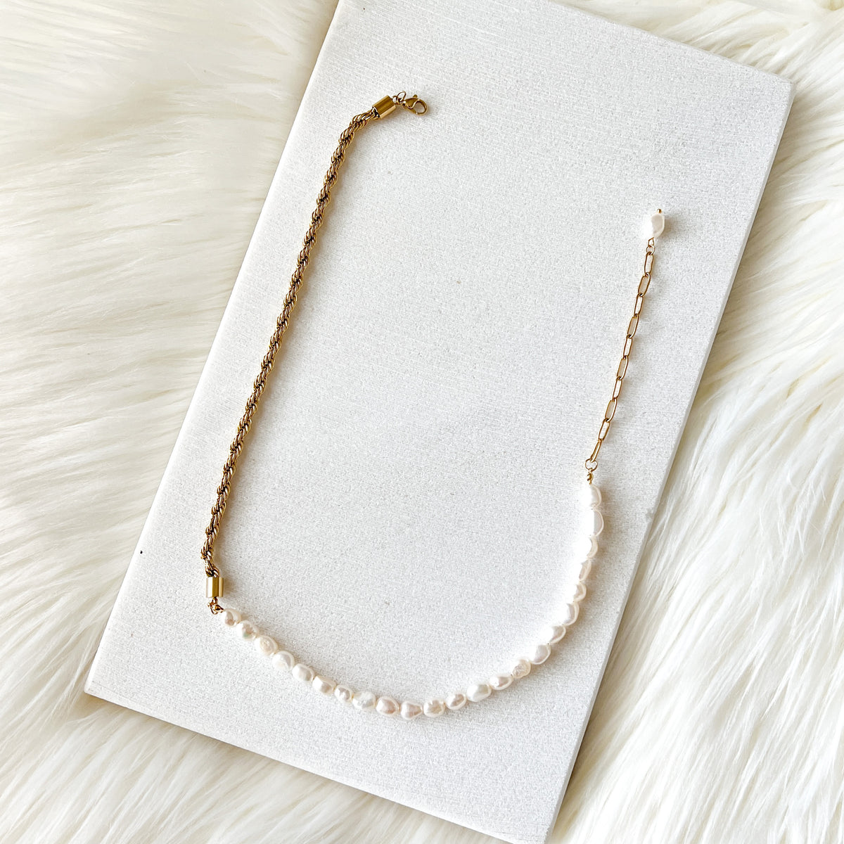 Ashlyn Freshwater Pearl Necklace-Necklaces-The Songbird Collection