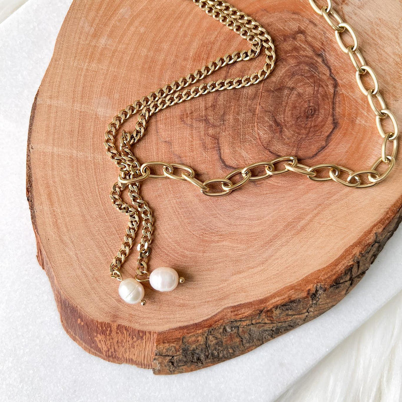 Anais Freshwater Pearl Necklace-Necklaces-The Songbird Collection
