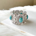 Turquoise with Rhinestone Accents