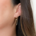 Ava Chain Link Huggie Earring-Earrings-The Songbird Collection