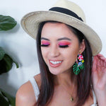 Caribbean Palm Leaf Earrings - 4 Colors LOW STOCK!! - The Songbird Collection 