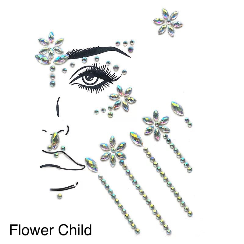 Flower Child Face & Body Jewels-Body Jewelry-The Songbird Collection