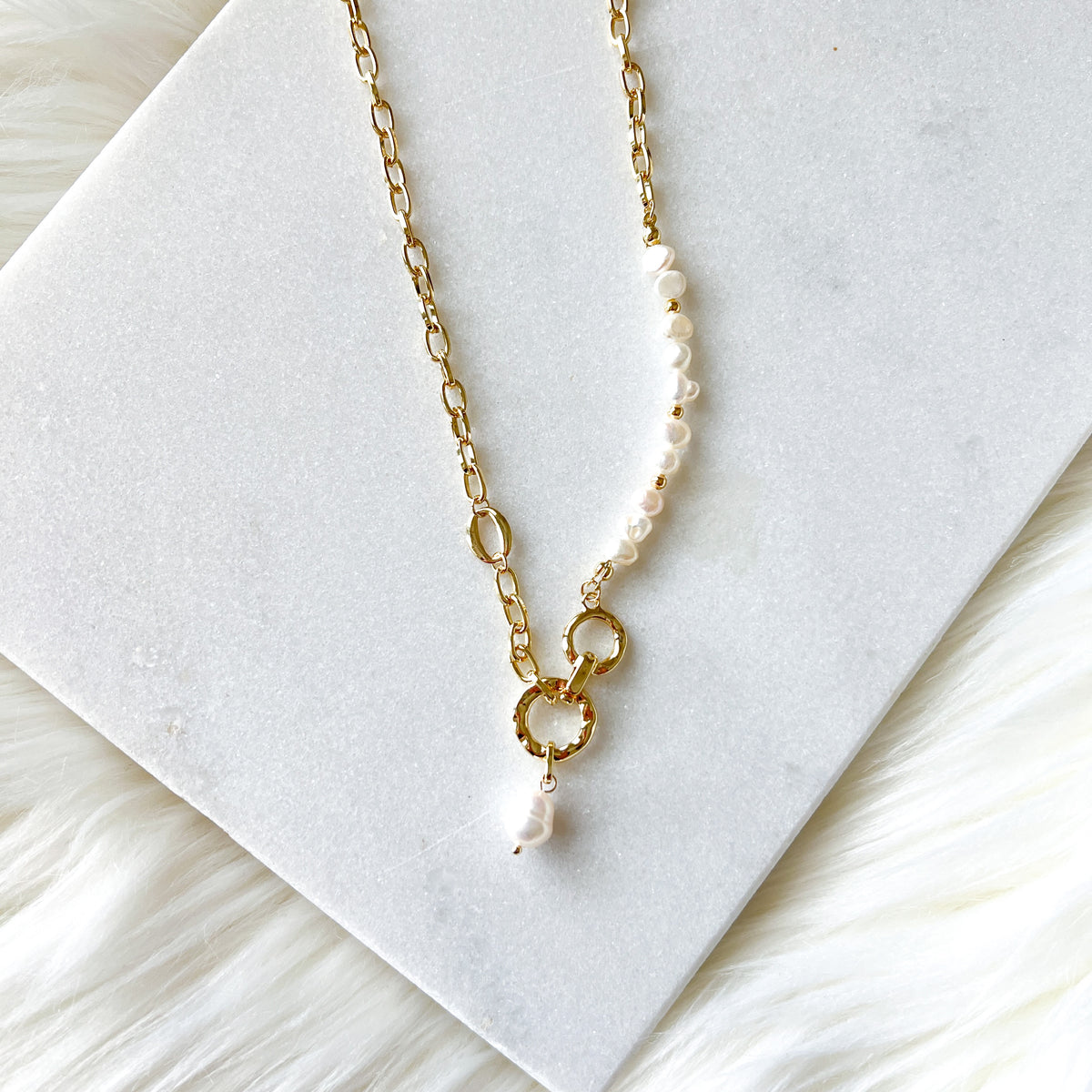 Amara Freshwater Pearl Necklace-Necklaces-The Songbird Collection