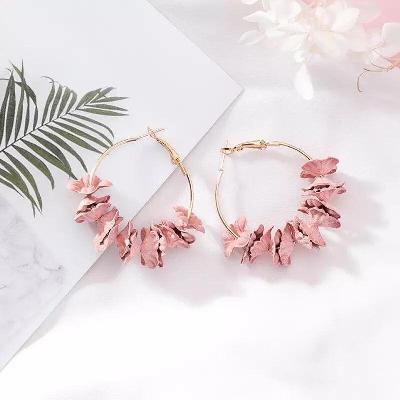 Anielle flower hoops Earrings - 4 Colors SELLING OUT!! - The Songbird Collection 