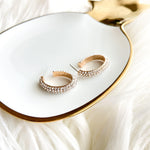 Stella Oblong Rhinestone Studded Earrings - LAST CHANCE / FINAL SALE-Earrings-The Songbird Collection