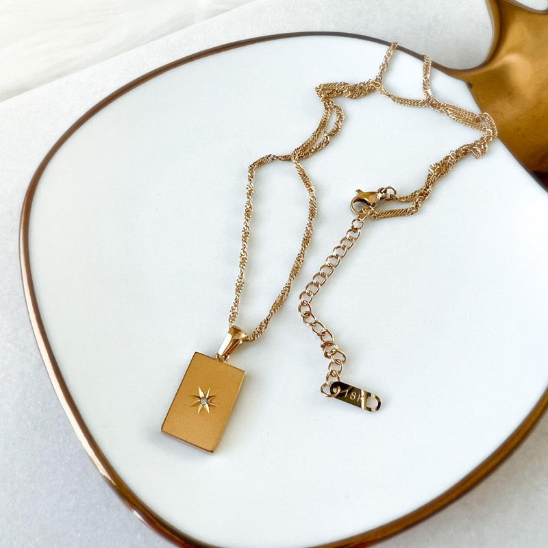 North Star Signet Necklace-Necklaces-The Songbird Collection