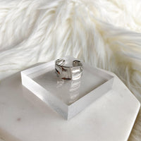 Hana Hammered Ring - 925 Silver-Rings-The Songbird Collection