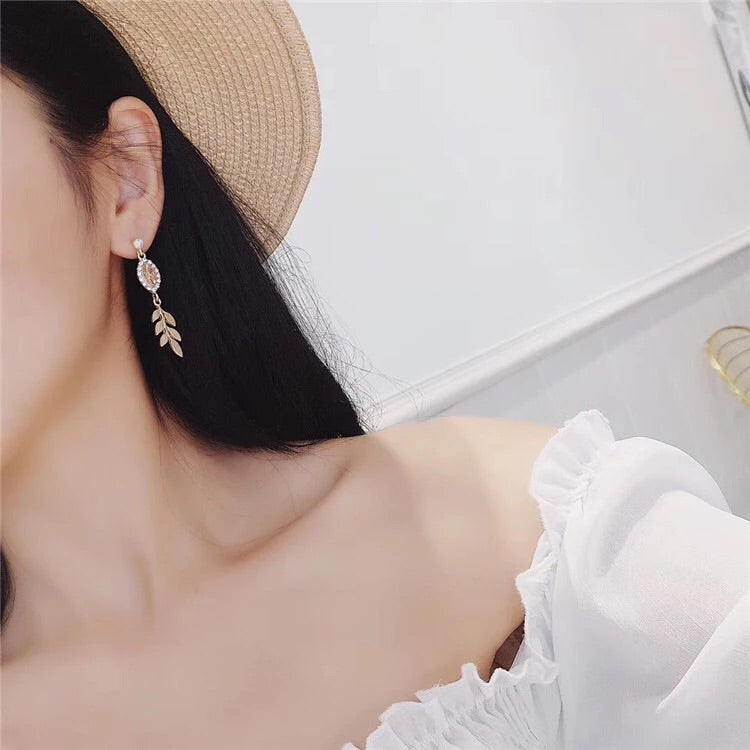 Amber Leaf Earrings - The Songbird Collection 