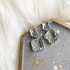 Squared Glass Gem Earrings-Earrings-The Songbird Collection