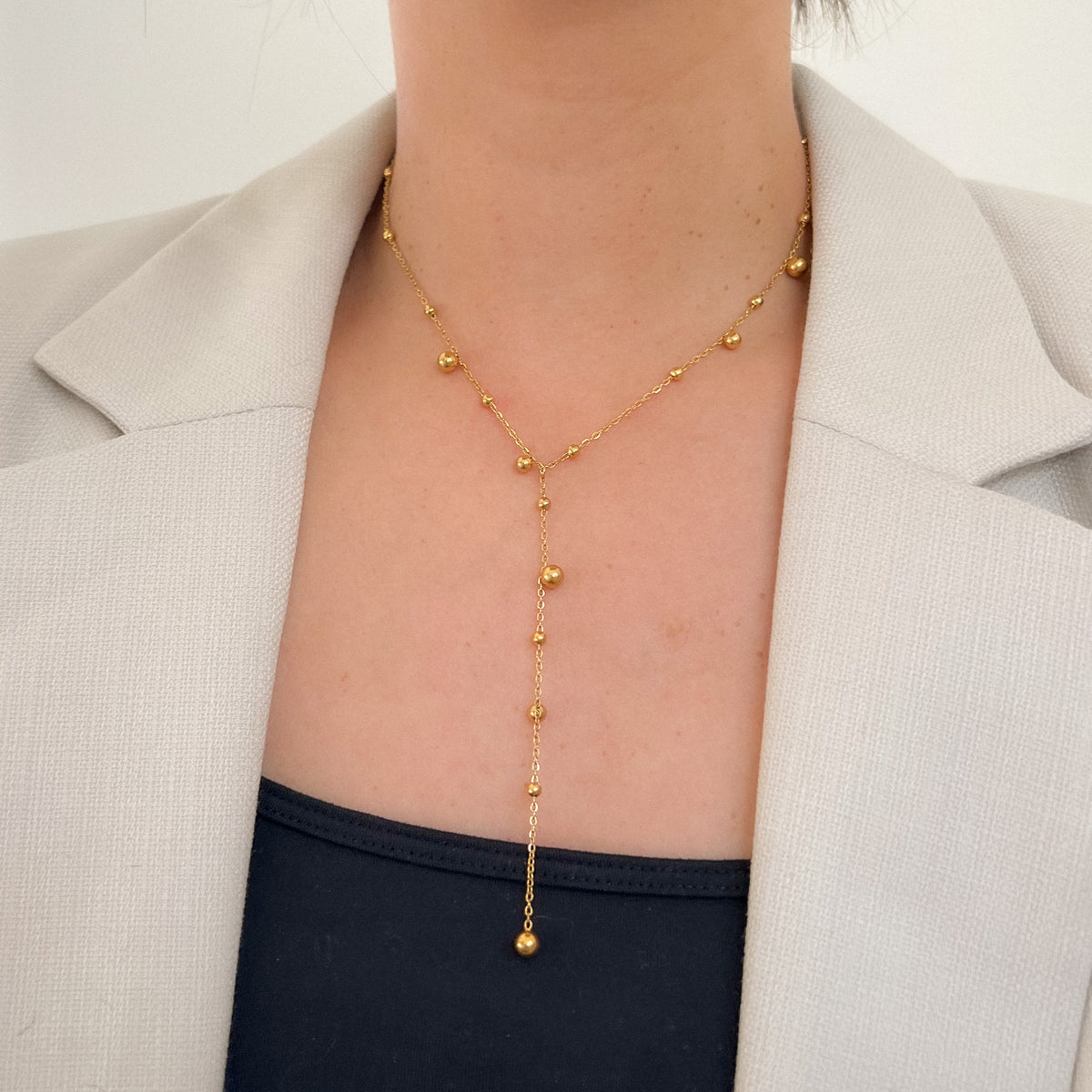 Coco Lariat Necklace-Necklaces-The Songbird Collection