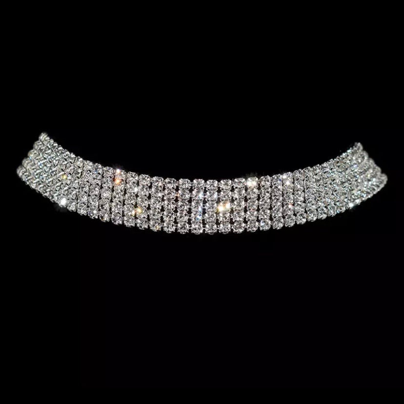 Reina Rhinestone Choker - 4 Sizes! - The Songbird Collection 