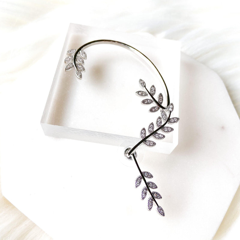 Laurel Leaf Ear Hook / Ear Cuff-Earrings-The Songbird Collection