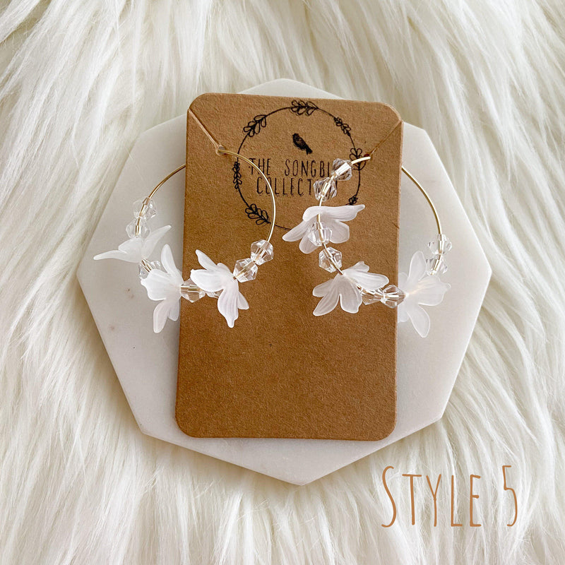 Frosted Floral Earrings - 7 Styles! - The Songbird Collection 