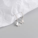 Mini Butterfly Huggies - 925 Sterling Silver-Earrings-The Songbird Collection