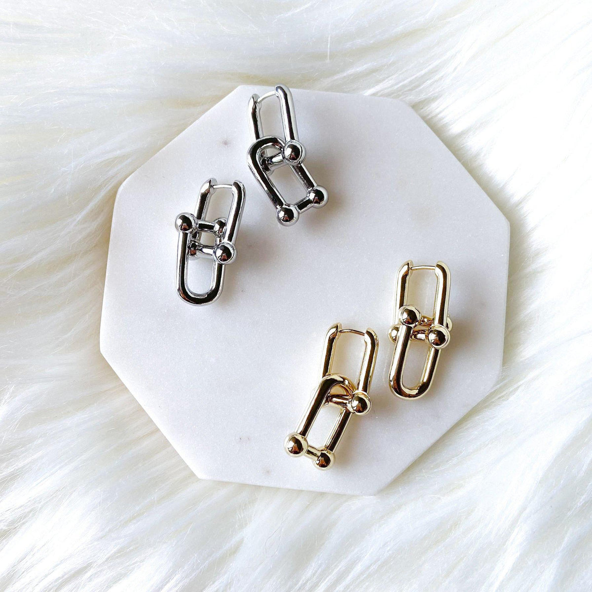 Bar-Belle Chain Link Earrings-Earrings-The Songbird Collection