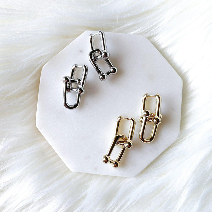 Bar-Belle Chain Link Earrings-Earrings-The Songbird Collection