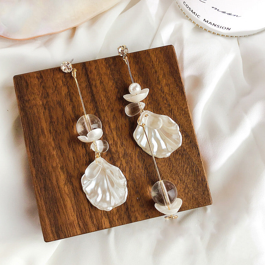 Sea Shore Breeze Asymmetric Earrings - The Songbird Collection 