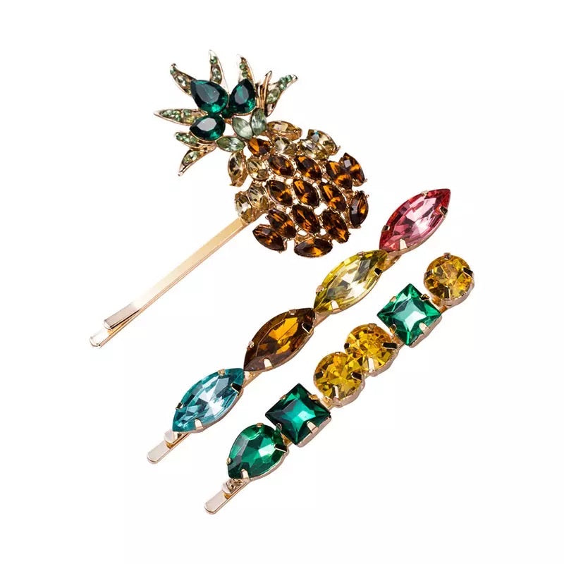 Pineapple 🍍 Glitz Hair Pin Set - 11 LEFT!! - The Songbird Collection 