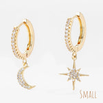 SMALL Gold (Studded Hoops)