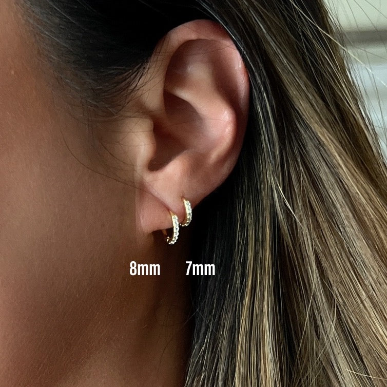 Seline Huggies-Earrings-The Songbird Collection