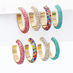 Stella Oblong Rhinestone Studded Earrings - LAST CHANCE / FINAL SALE-Earrings-The Songbird Collection