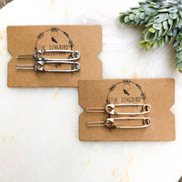 Safety Pin Hair Pin Set (Set of 2) - RESTOCKED & ON SALE!! - The Songbird Collection 