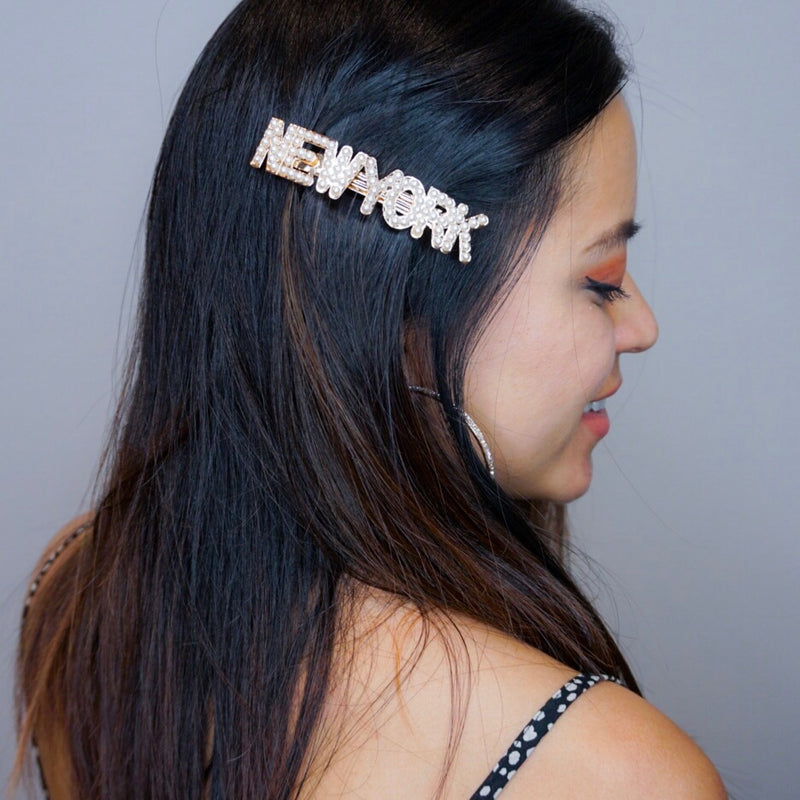 Jet Setter Pearl Hair Barrettes - LAST CHANCE! - The Songbird Collection 