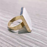 Pearlescent Ivory Square Ring - 7 LEFT! - The Songbird Collection 