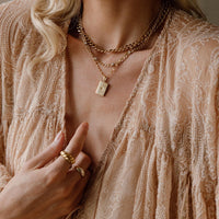 Elle Sparkle Studded Chain Necklace-Necklaces-The Songbird Collection