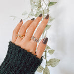 Chévere Chunky Chain Ring - 925 Sterling Silver-Rings-The Songbird Collection