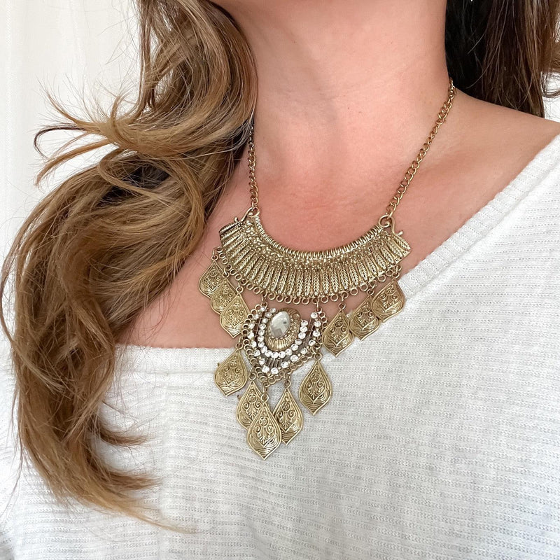 Talia Boho Statement Necklace-Necklaces-The Songbird Collection