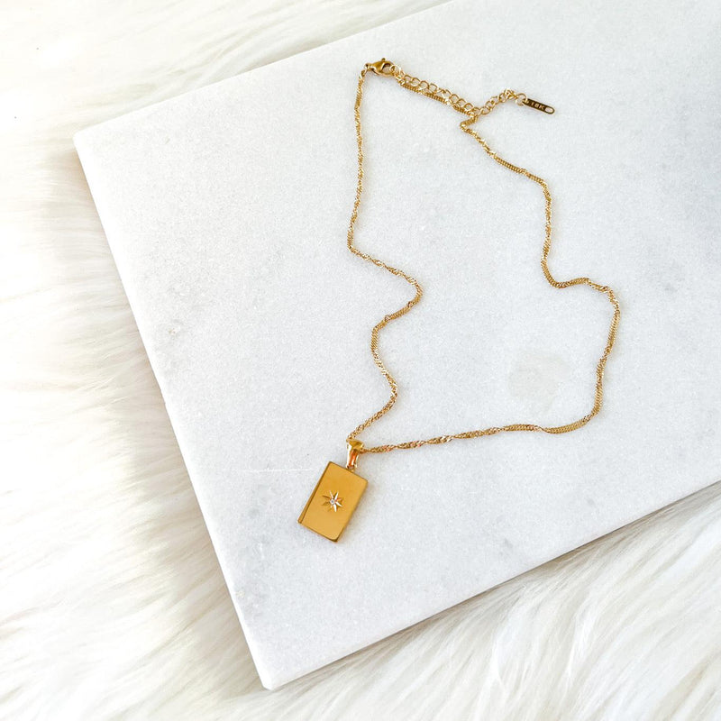 North Star Signet Necklace-Necklaces-The Songbird Collection