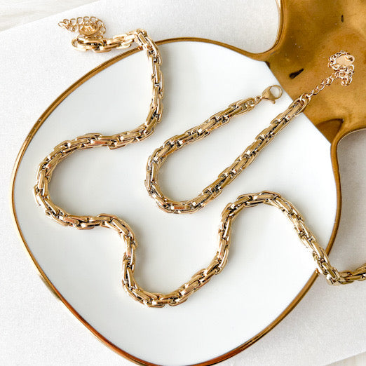 Kassia Block Chain Bracelet-Bracelets-The Songbird Collection
